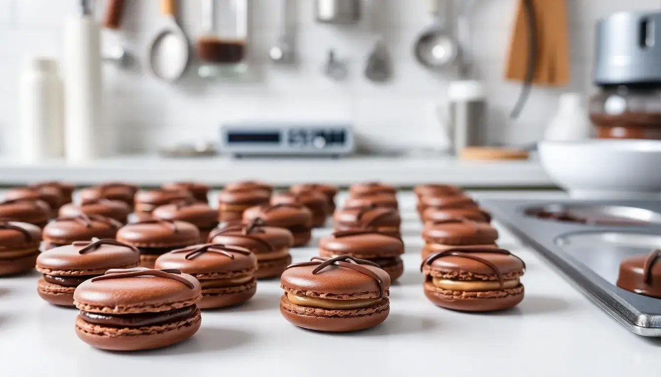 Macaron au chocolat
