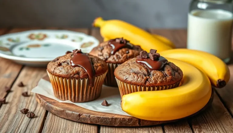 Muffin au banane et chocolat