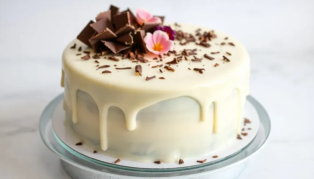 Glaçage chocolat blanc