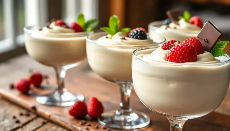 Mousse au chocolat blanc