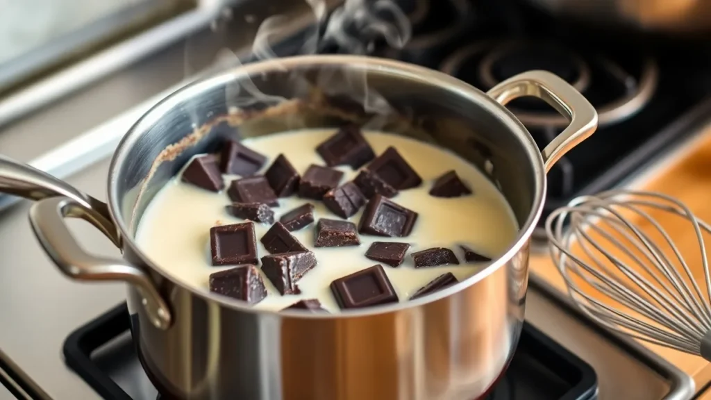 Faire fondre le chocolat truffes au chocolat