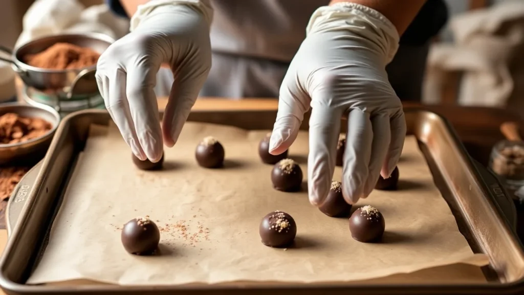 Former les truffes truffes au chocolat