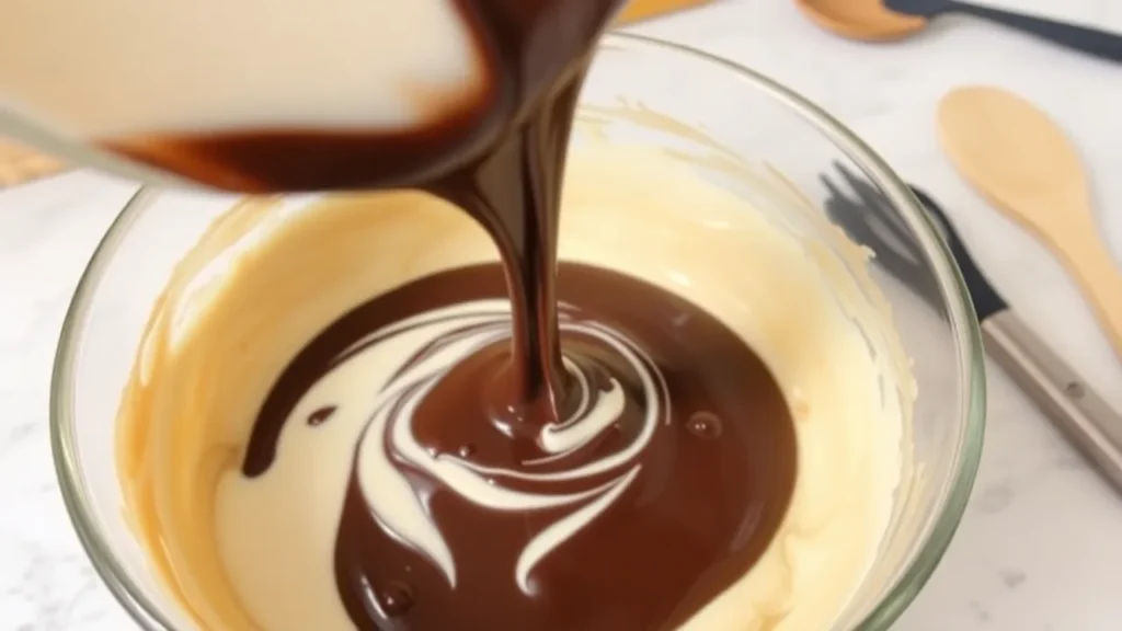 Ajouter le lait et le chocolat fondu