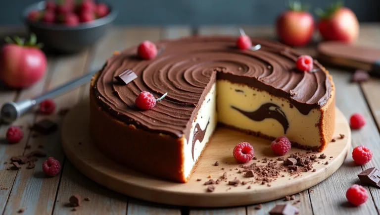 Gâteau au fromage blanc au chocolat