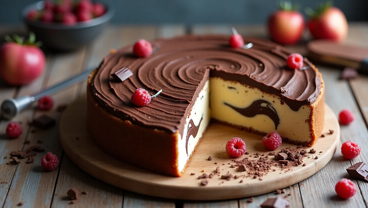Gâteau au fromage blanc au chocolat