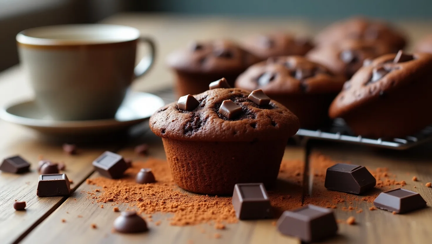Muffin sans gluten au chocolat