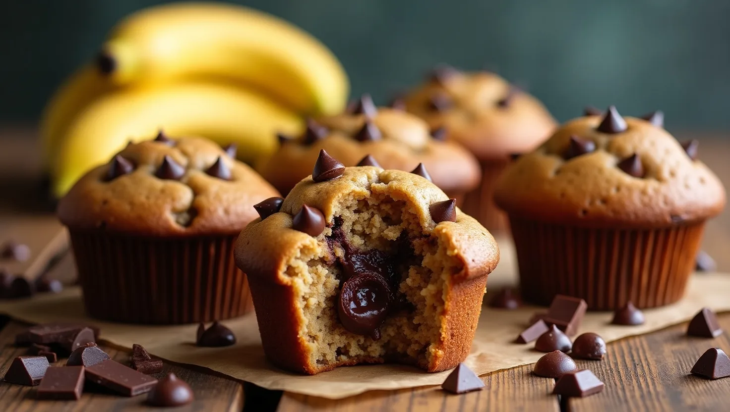 Muffin banane chocolat