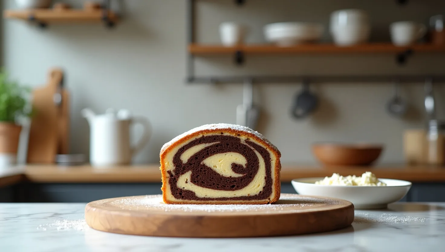 Cake marbré au chocolat