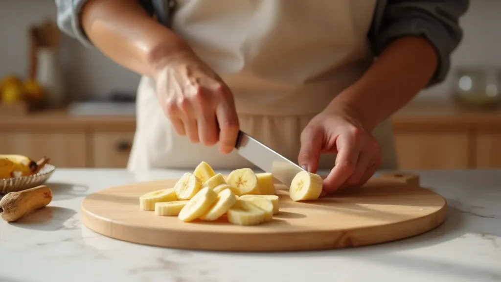 Préparer les bananes congelées
