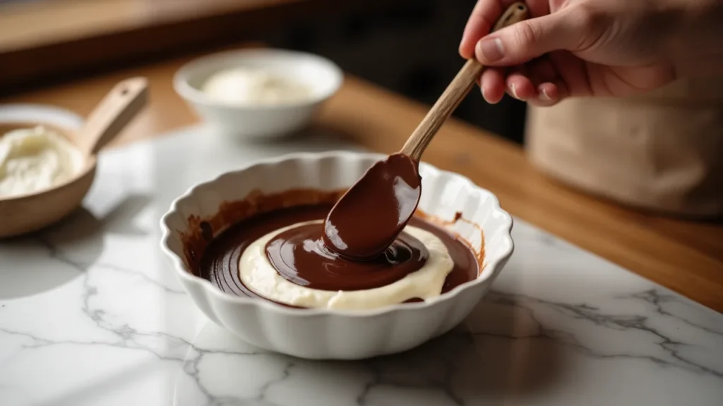 Incorporer délicatement le chocolat et les blancs