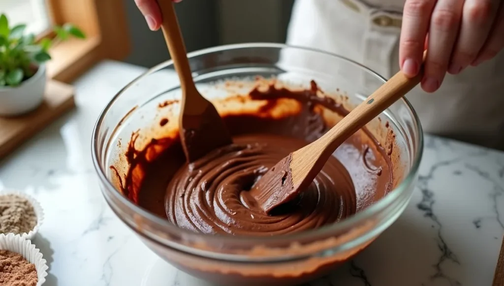 Incorporer le chocolat et ajouter la farine