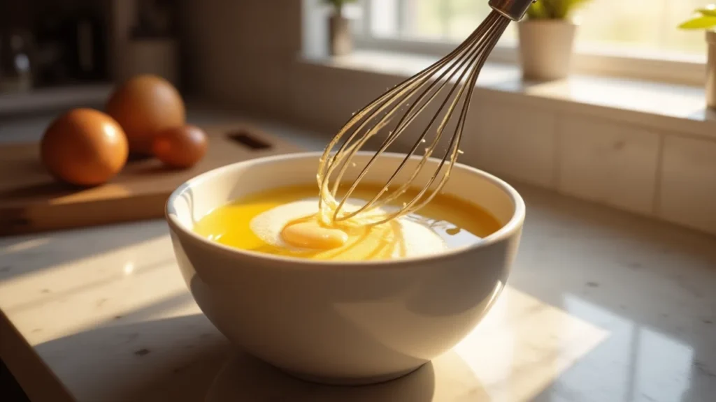Mélanger les œufs et le sucre