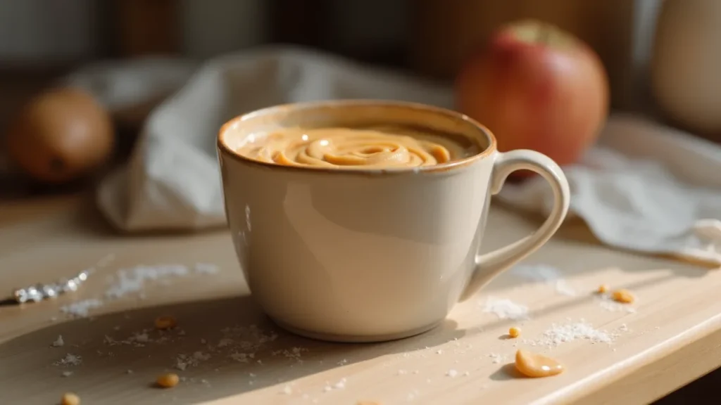 Mug cake avant cuisson au micro-ondes