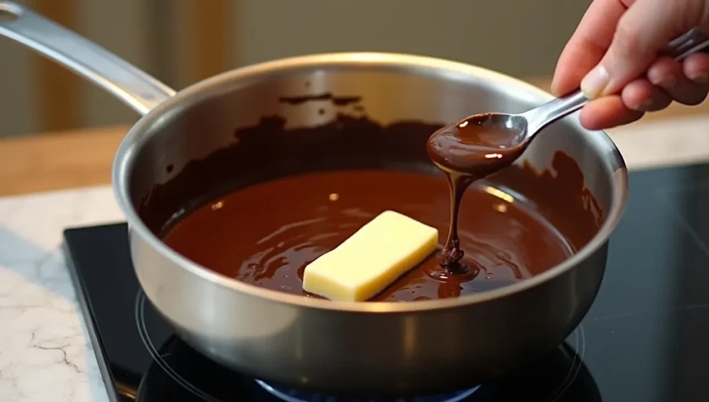 Mélange chocolat-beurre
