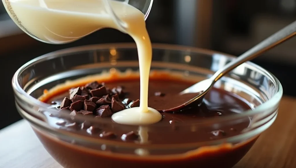 Réalisation de la ganache au chocolat