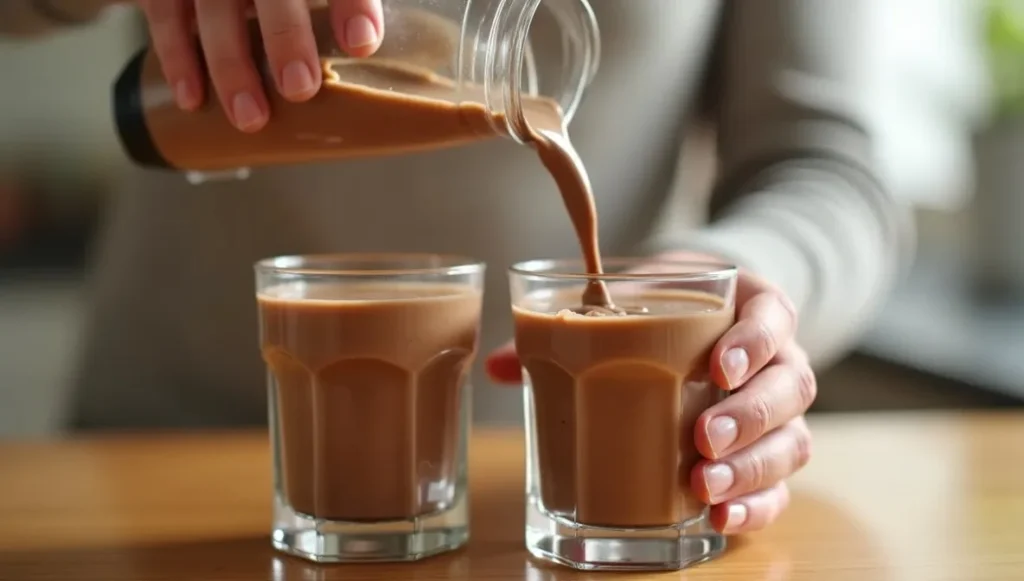 Verser le smoothie