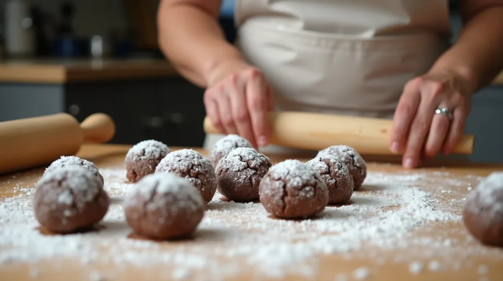Formation des boules de pâte
