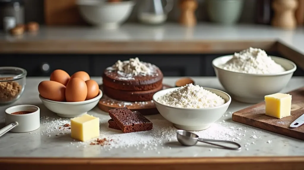 Ingrédients disposés