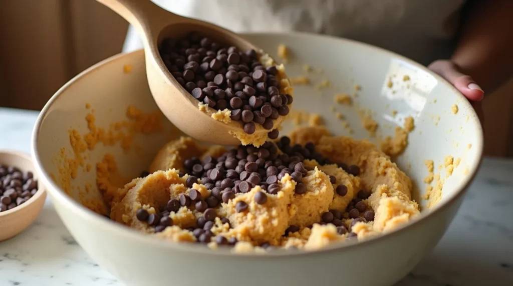 Ajout des pépites de chocolat