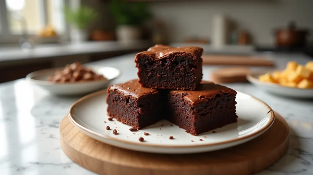 Brownie fini, prêt à servir