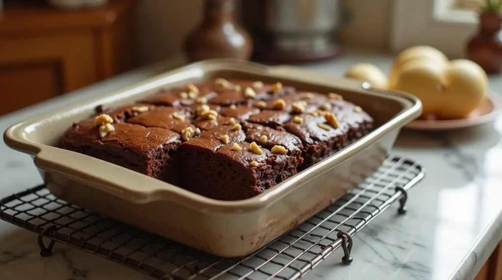 Brownies cuits et refroidissant
