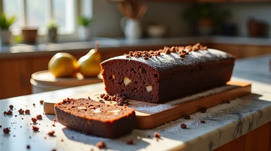 Cake cuit et tranché