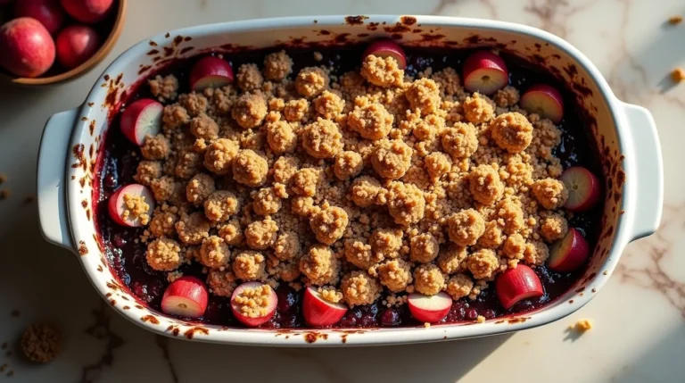 Crumble rhubarbe