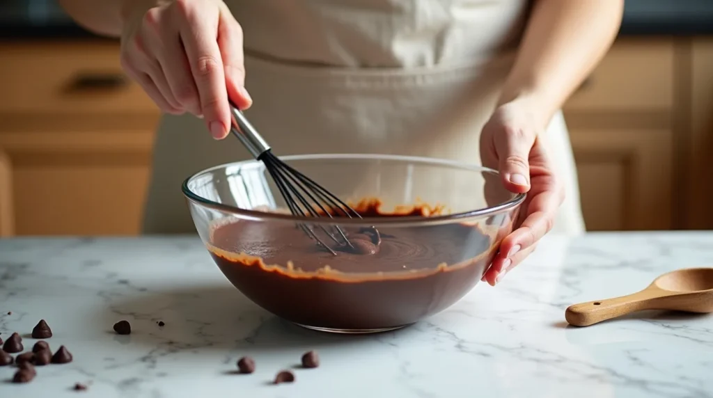 Étape préparation du brownie