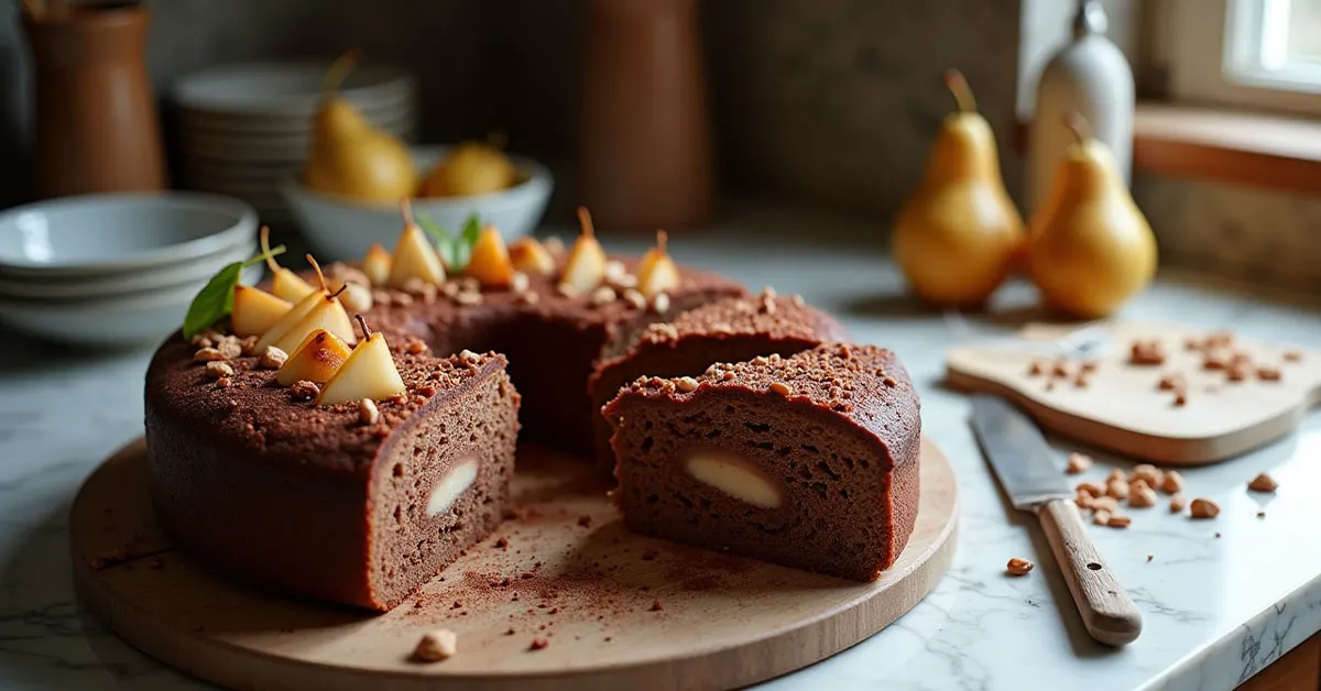 Gateau poire chocolat