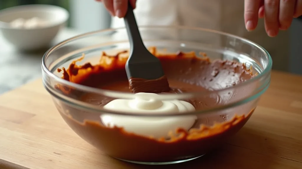 Incorporation du chocolat et des blancs