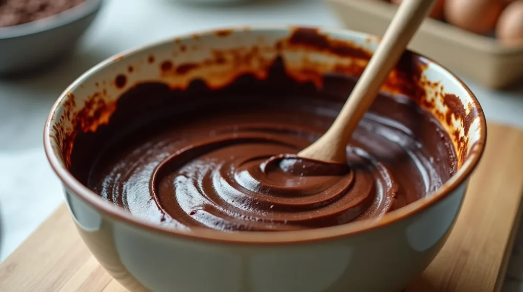 Préparation de la pâte à brownie