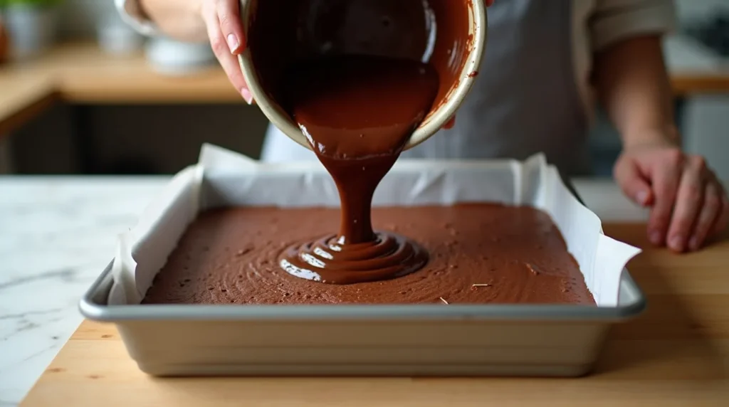 Verser la pâte dans le moule
