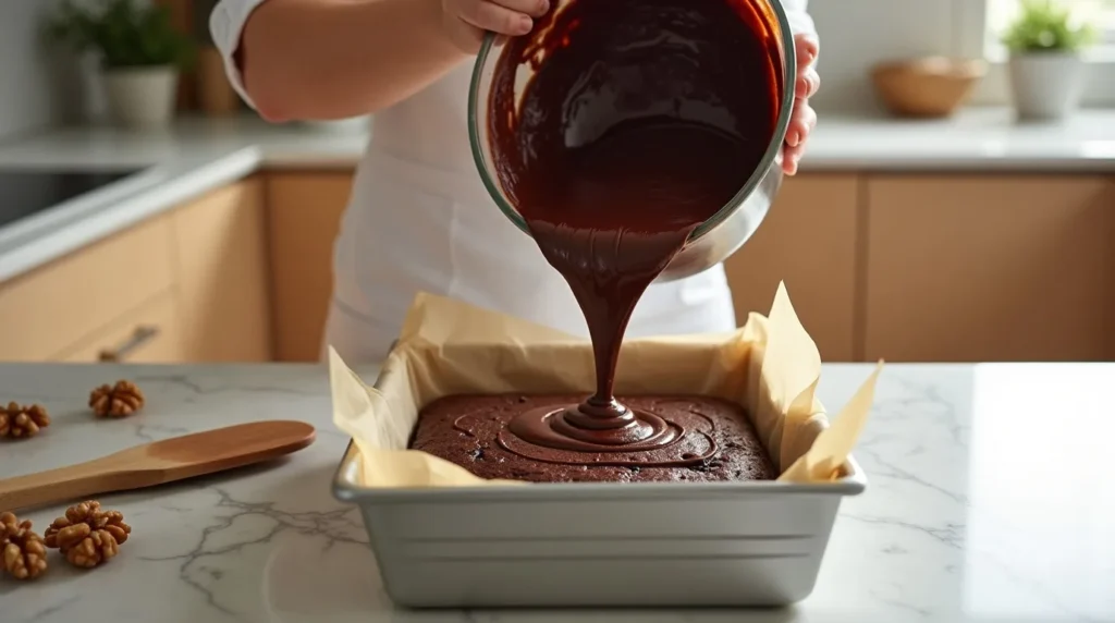 Verser la pâte dans le moule