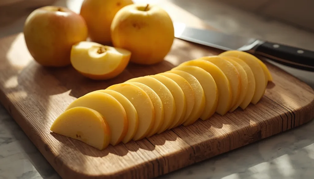 Préparation des pommes