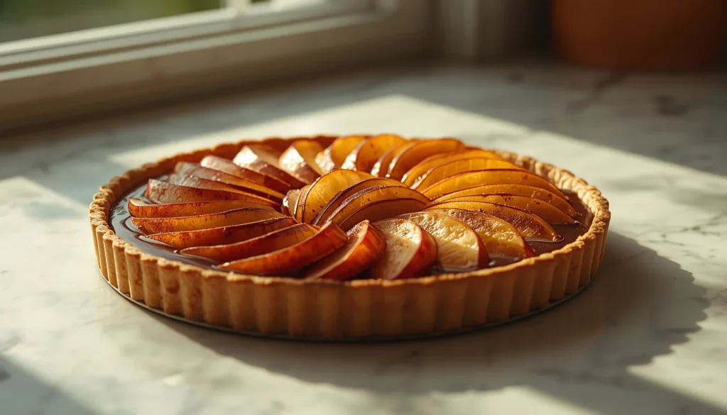 tarte aux pommes et chocolat