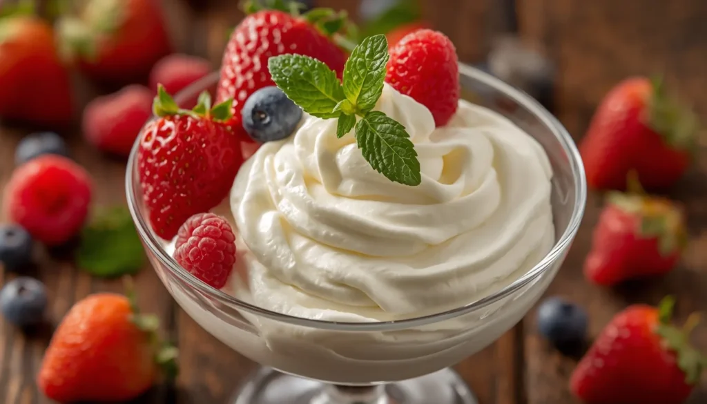 Chantilly mascarpone et fruits rouges
