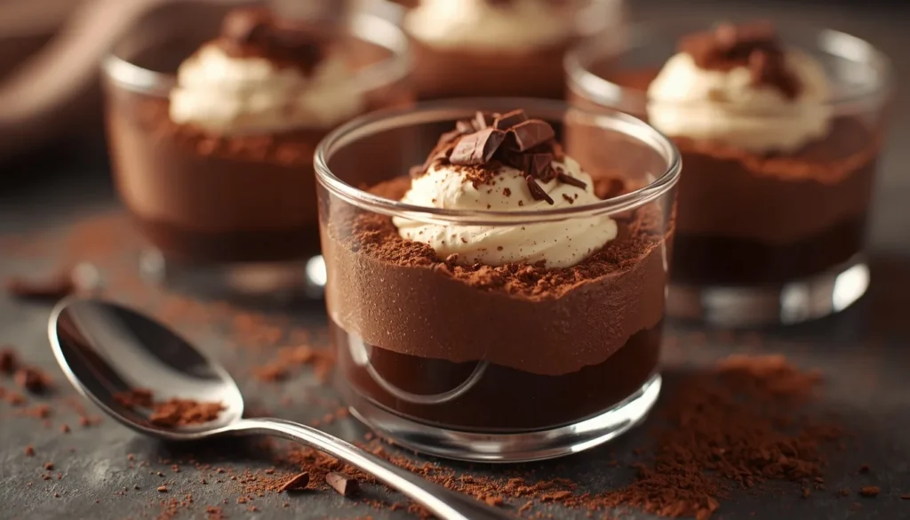 Crème mascarpone au chocolat en verrine