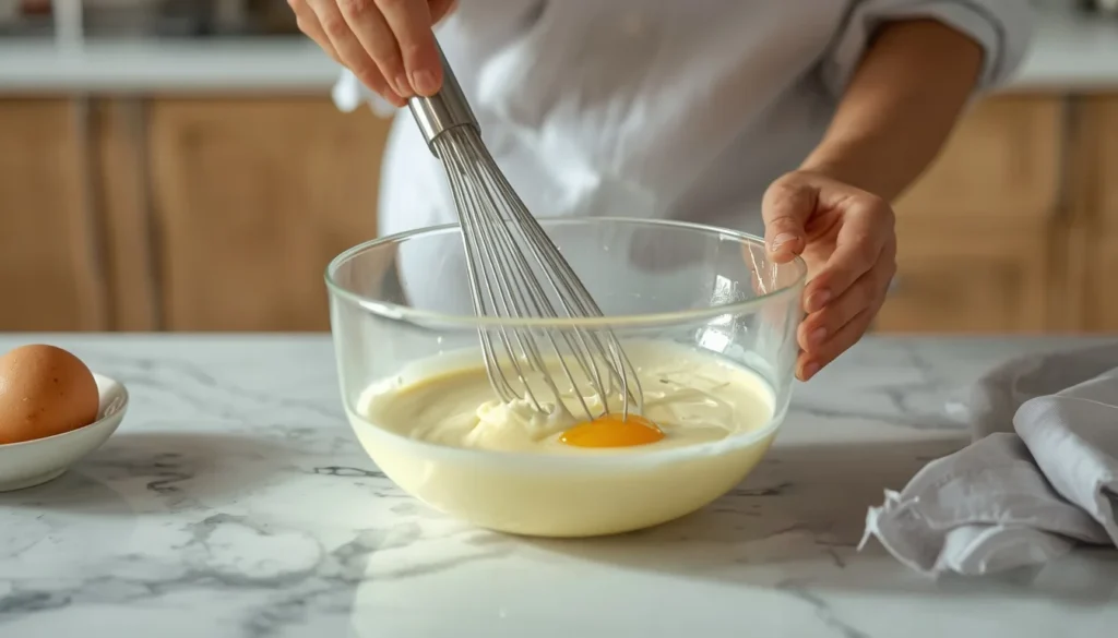 Préparer l’appareil au fromage blanc