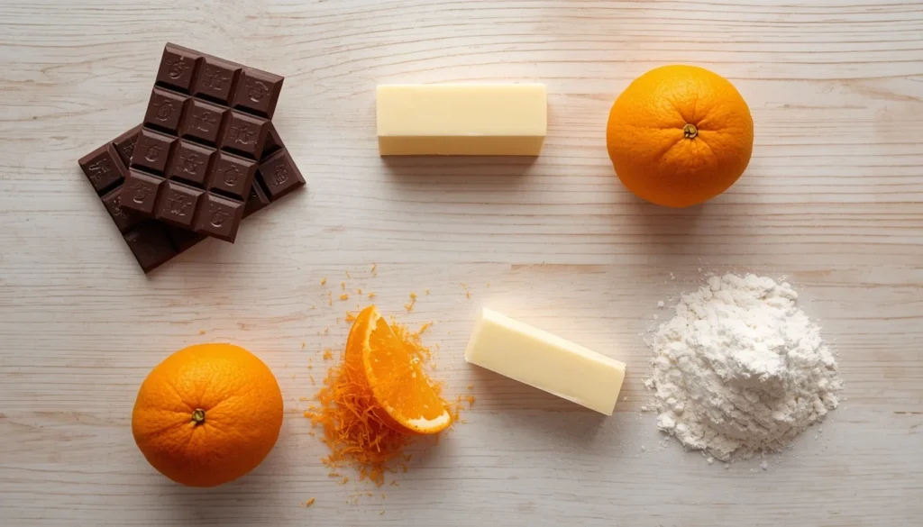 Ingredients Gâteau Chocolat Orange