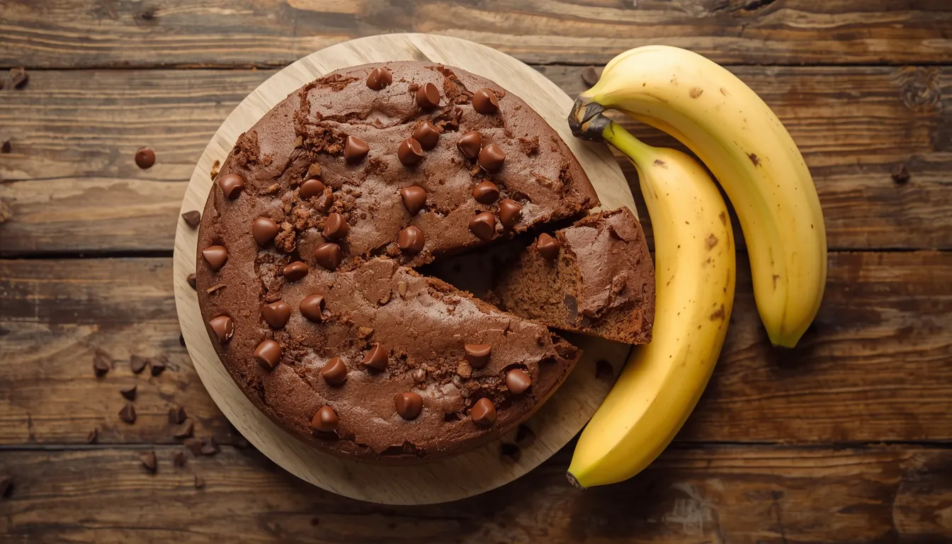gateau banane chocolat