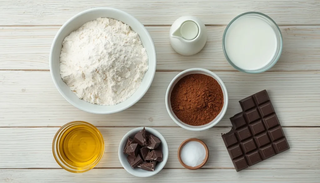 ingredients-gateau-au-chocolat-sans-oeuf