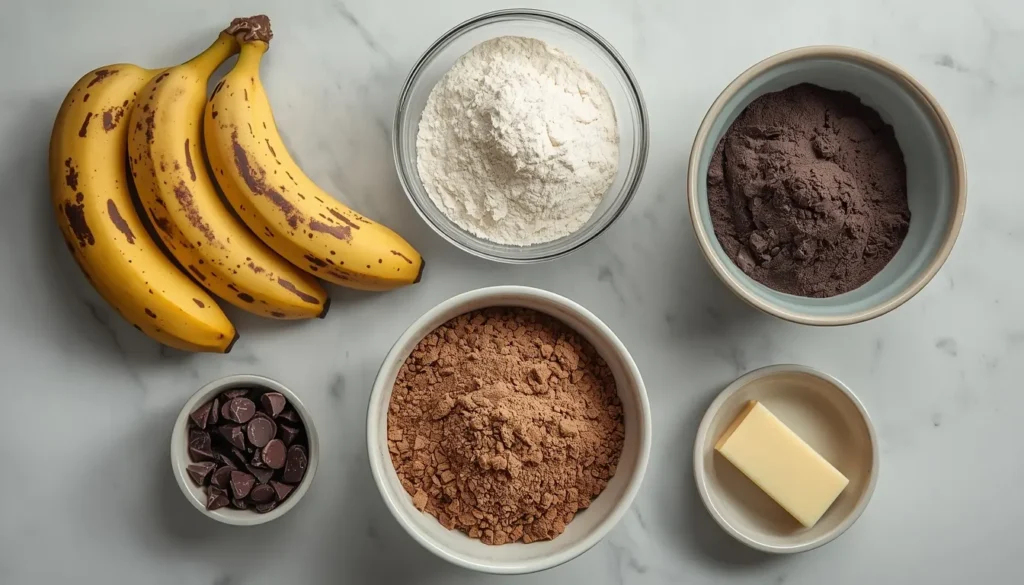 ingredients-gateau-banane-chocolat