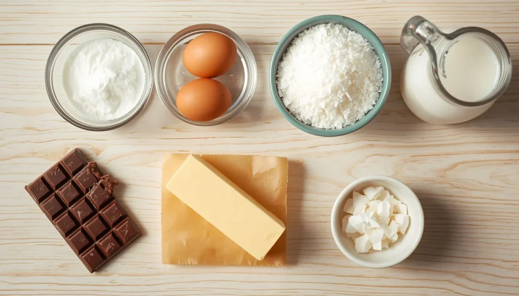 ingredients-gateau-chocolat-noix-de-coco